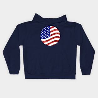 American Flag Glitter Kids Hoodie